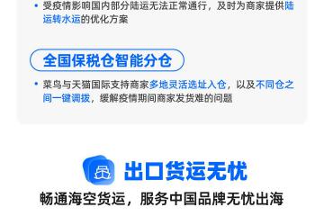 菜鸟打出“跨境无忧”物流组合拳 助力外贸商家出海无忧