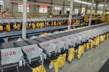 集包仓每小时处理3.5万，韵达华中网点江浙沪次日达