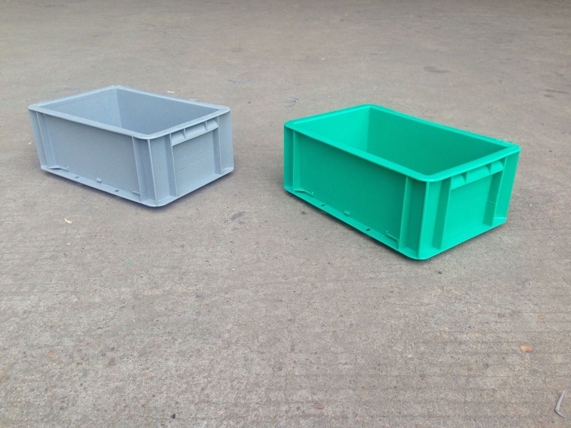 EU2311 物流箱 周转箱 灰色绿色（图）